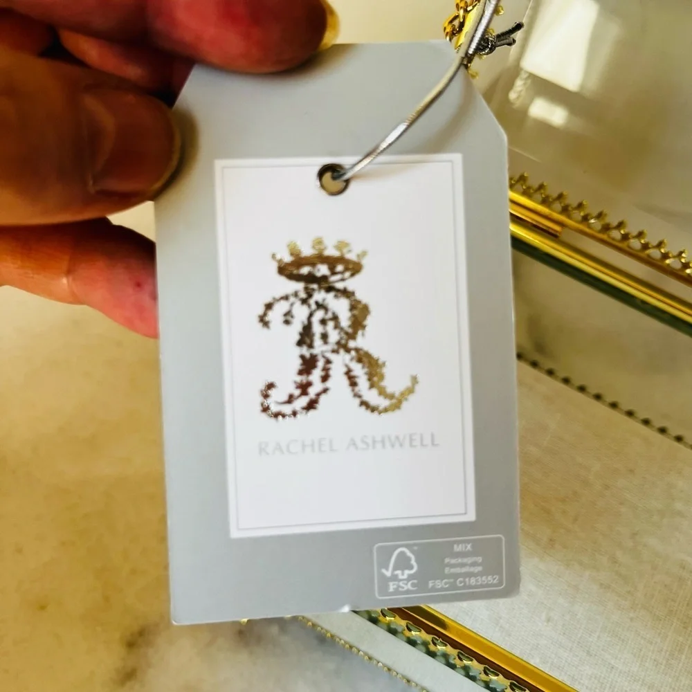 Elegant Gold Glass Jewelry Box
